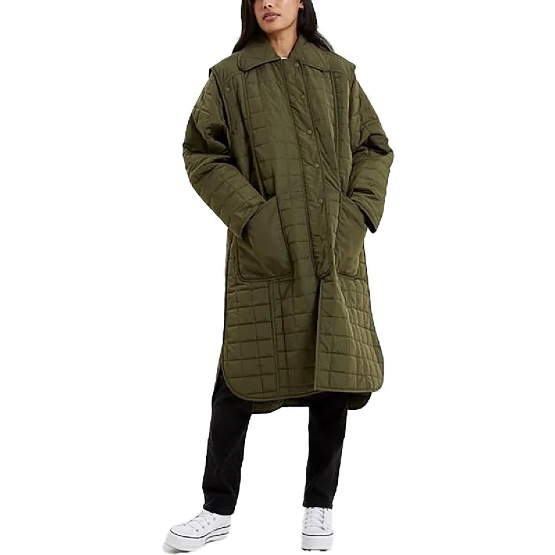 Trendy Wear French Connection Womens Aris Quilted Convertible Soft Shell Jacket