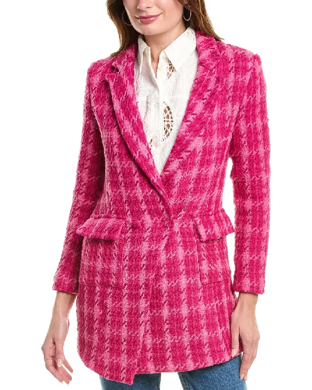 Relaxed Fashion Gracia Plaid Lapel Collared Overcoat