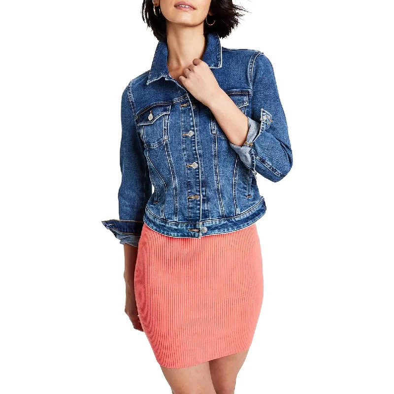 Must-have For Autumn And Winter Guess Womens Denim Utility Denim Jacket