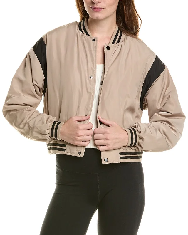 Cool Breeze At Night IVL Collective Cropped Varsity Bomber Jacket