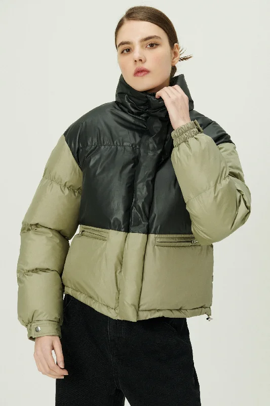 Joyce Color Block Puffer Coat