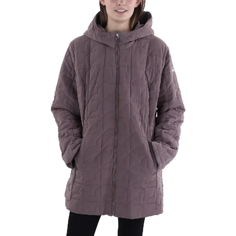 British Style Laundry by Shelli Segal Womens Hooded Lightweight Quilted Coat