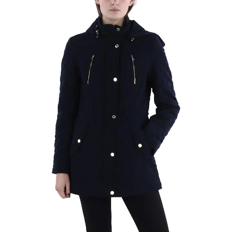 Cool Breeze At Night Laundry by Shelli Segal Womens Lightweight Hooded Quilted Coat