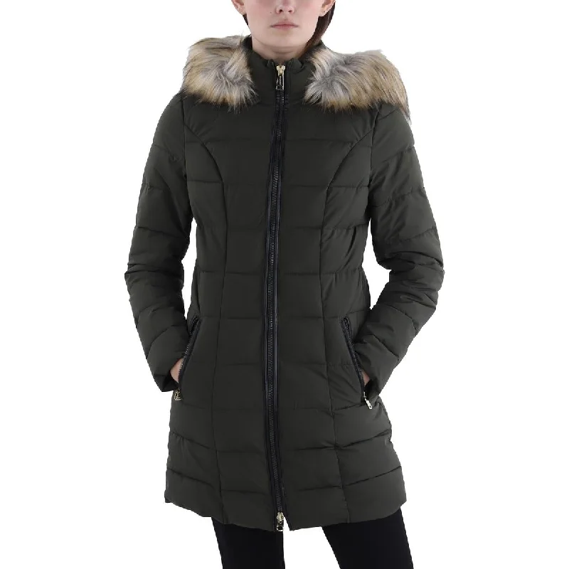 Comfortable Wear Laundry by Shelli Segal Womens Quilted Hooded Puffer Jacket