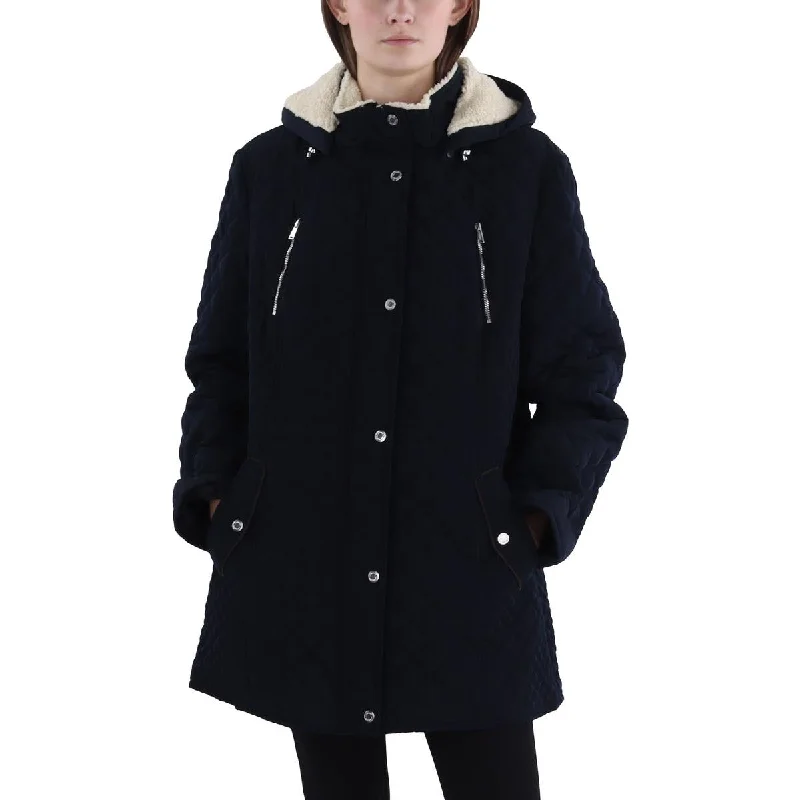 Artistic Temperament Laundry by Shelli Segal Womens Quilted Hooded Quilted Coat