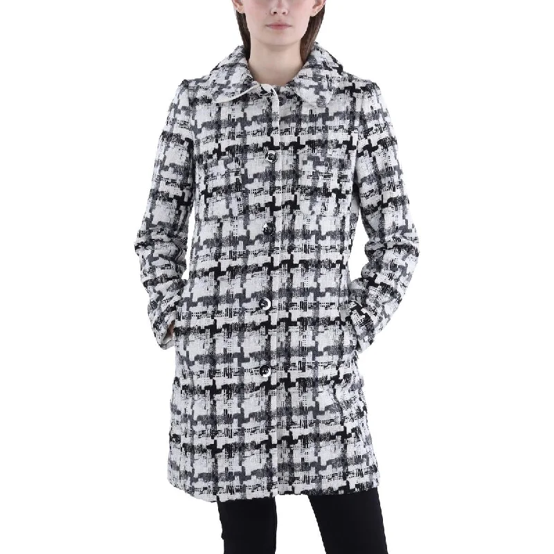 Casual And Casual Laundry by Shelli Segal Womens Tweed Midi Walker Coat