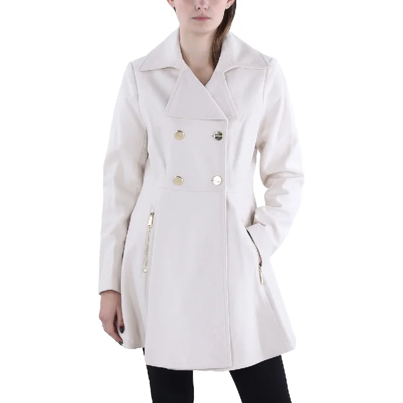 Trendy Comfort Wear Laundry by Shelli Segal Womens Wool Blend Long Wool Coat