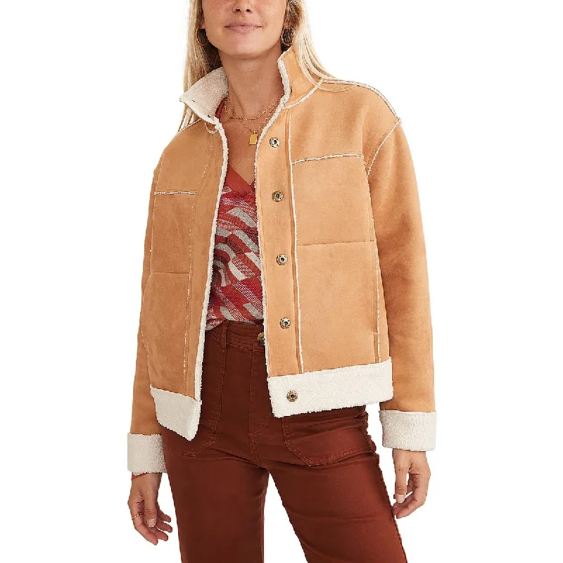 Relaxed Dresses Marine Layer Womens Ashville Sherpa Cold Weather Fleece Jacket