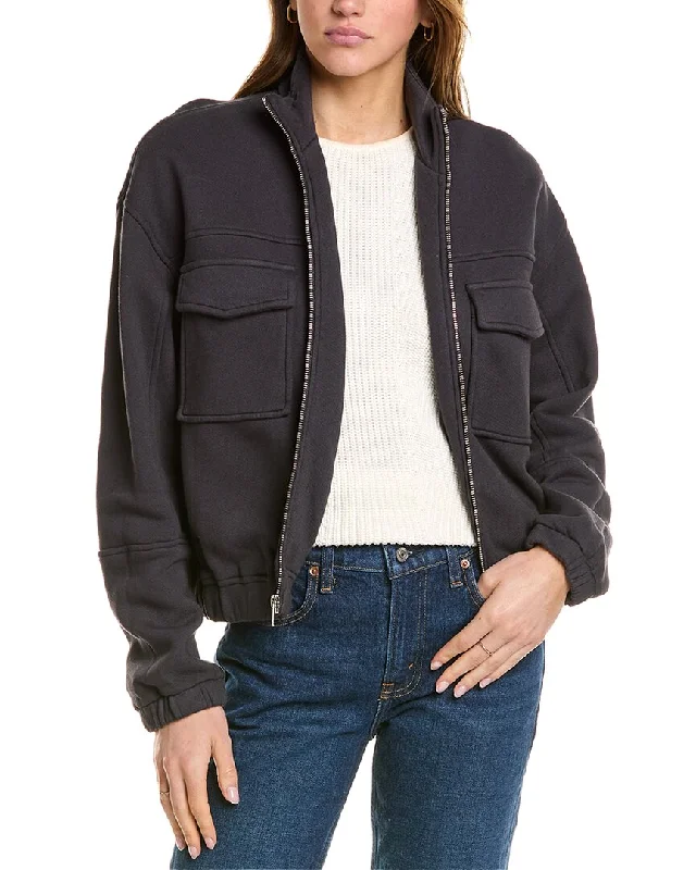 Simple Style Monrow Seamed Bomber Jacket