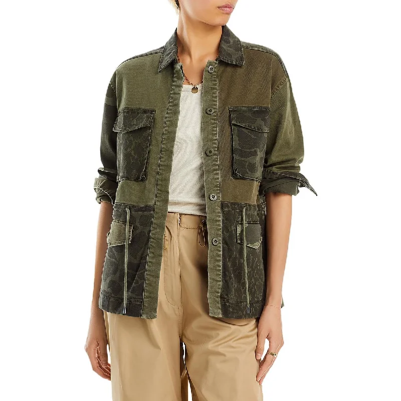 Exquisite Craftsmanship Rails Womens Evan Camouflage Collar Denim Jacket