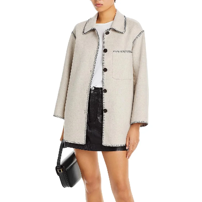 Windbreaker fashion Rails Womens Odyssey Contrast Trim Long Sleeve Shirt Jacket