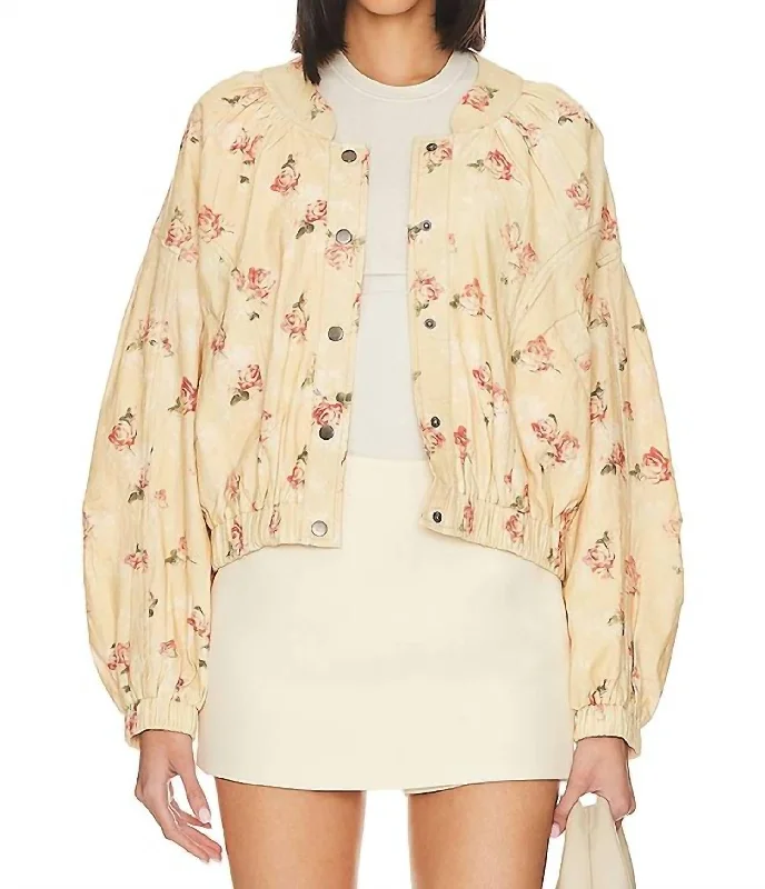 Fashionable In The Times Rory Bomber Jacket In Warm Combo