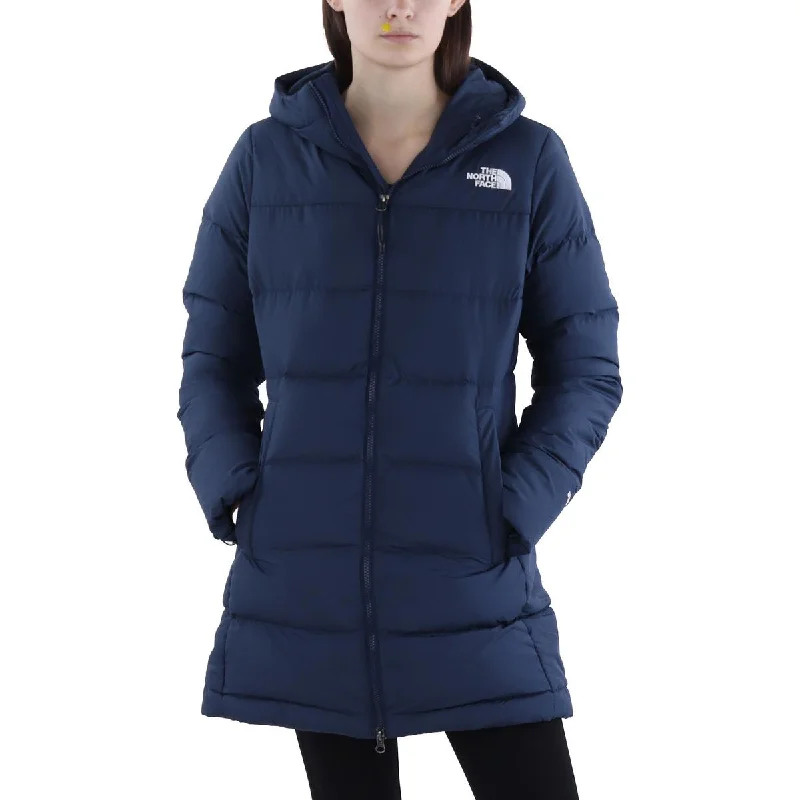 Slightly Flared Design The North Face Womens Down Quilted Parka Coat
