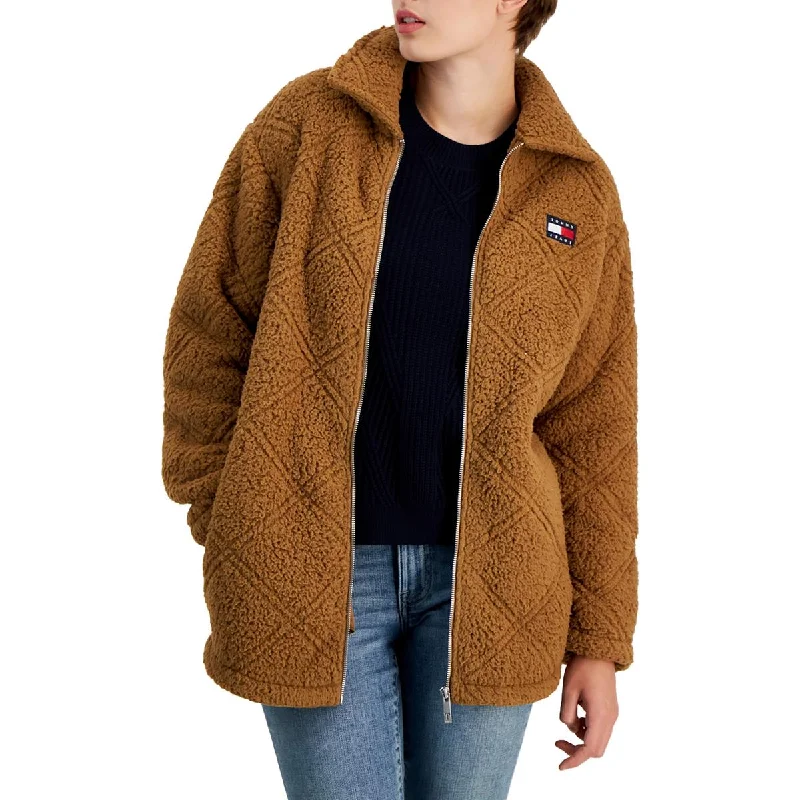 Comfortable Tops Tommy Jeans Womens Short Warm Faux Fur Coat