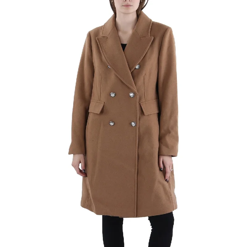 Fresh And Fashionable Vince Camuto Womens Petites Wool Blend Collared Wool Coat