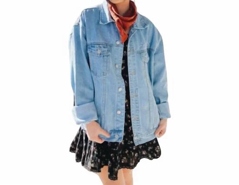 High-end Sense What A Friend We Have In Jesus Jacket In Light Blue Denim
