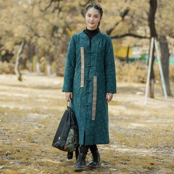 Exquisite Tailoring Winter New Button Warm Stand Long Sleeve Women Parkas Patchwork Coats Exquisite Tailoring Winter New Button Warm Stand Long Sleeve Women Parkas Patchwork Coats