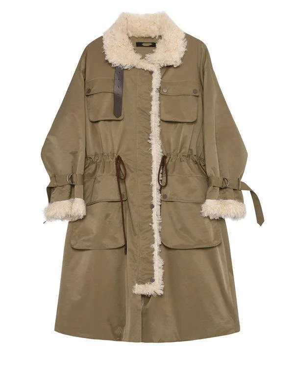 Sports Trend Winter New Casual Loose Long Sleeve Pocket  Keep Warm Women Parka Coat