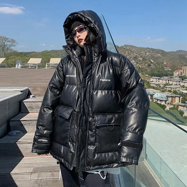 Classic Series Winter New Loose Hooded Collar Keep Warm Coat Fashion All-match