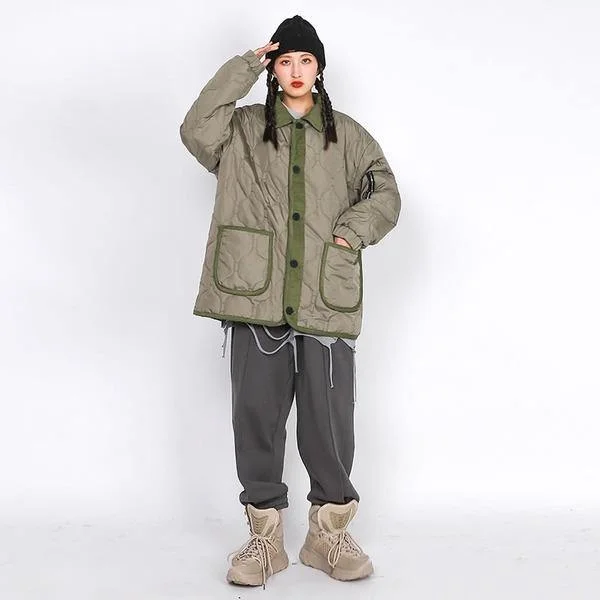 Urban Sense Winter The New Simplicity Fashion Loose Turn-down Collar Single Breasted Coat Urban Sense Winter The New Simplicity Fashion Loose Turn-down Collar Single Breasted Coat