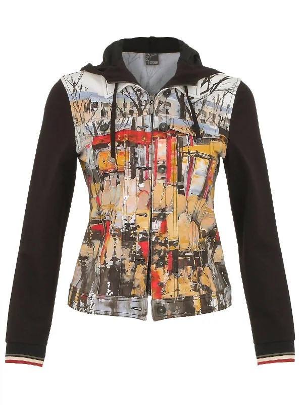 Body Design Women's Parisian Reflection Hooded Jacket In Multi-Colored