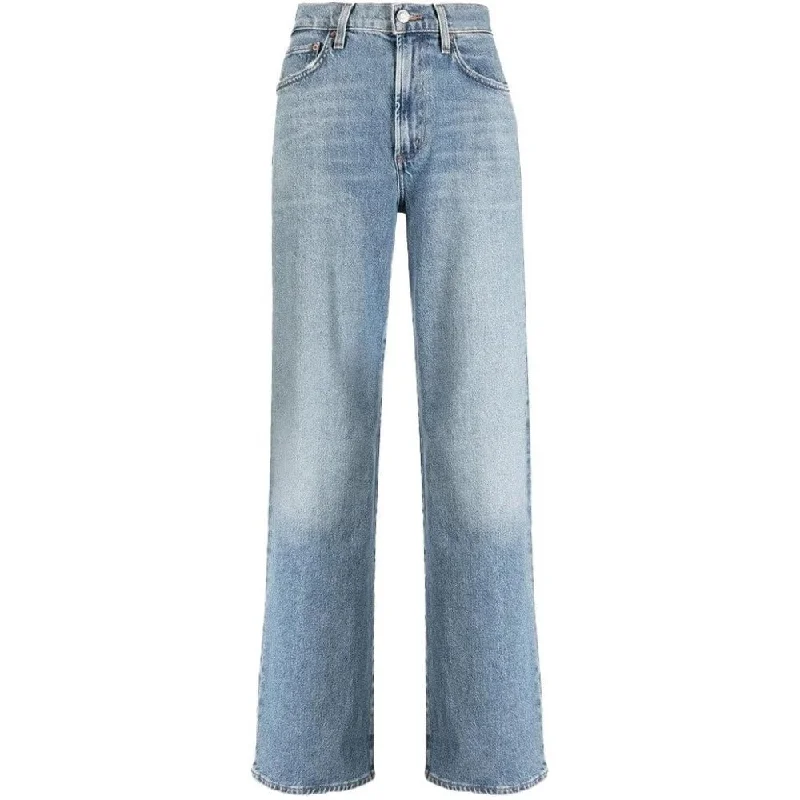 Trendy Comfort Agolde Women's Harper Mid-Rise Relaxed Straight Jeans, Flash
