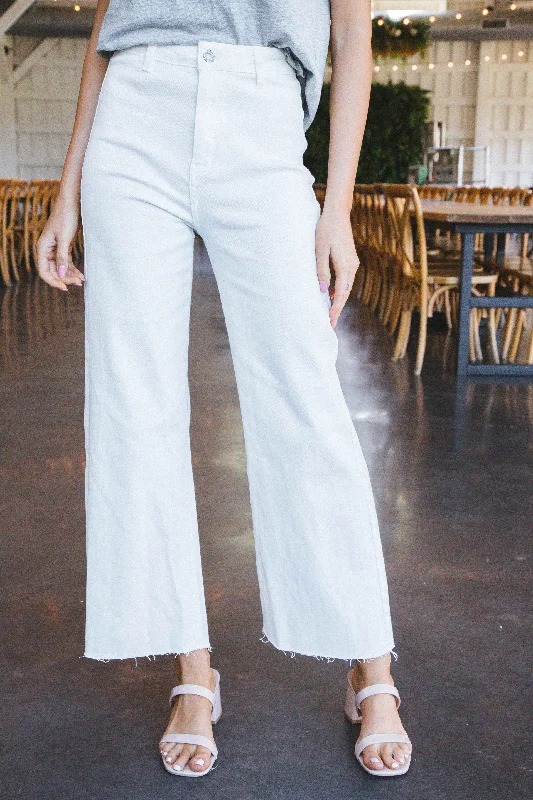 Celebrity Picks Aria High Rise Wide Leg Pants, White
