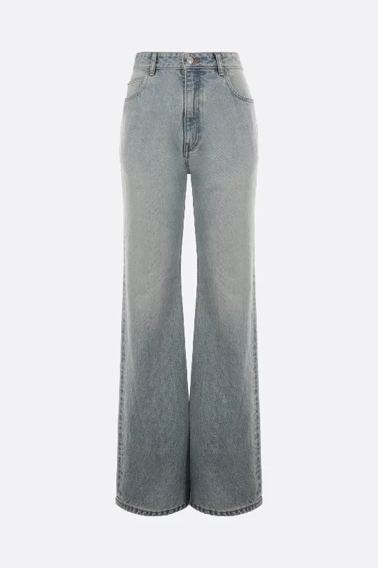 japanese denim flared jeans