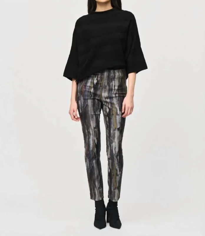 Easy Chic Bohemian Abstract Trousers In Multi