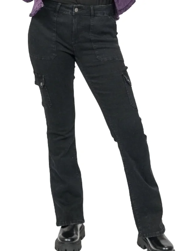 Comfortable Jackets Cargo Pant In Black