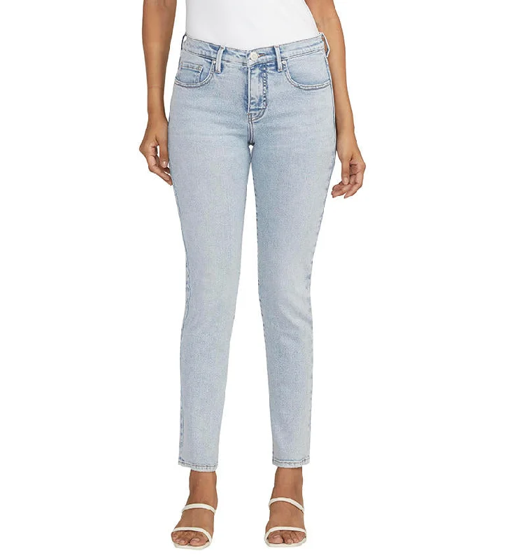 Tropical Style Cassie Mid Rise Slim Straight Jean, Bali Blue | JAG
