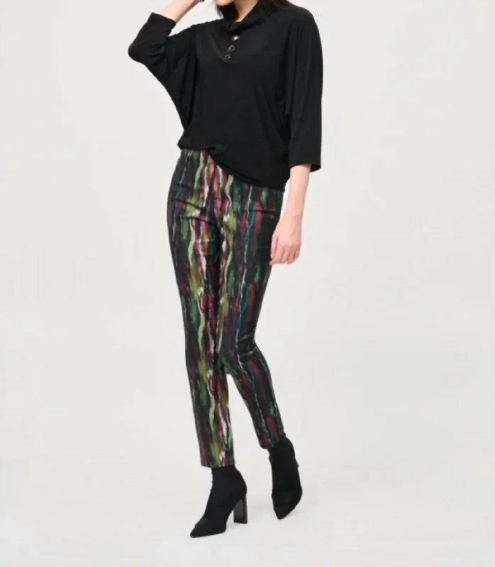 Cozy Lifestyle Classic Slim Pull-On Pants In Multi