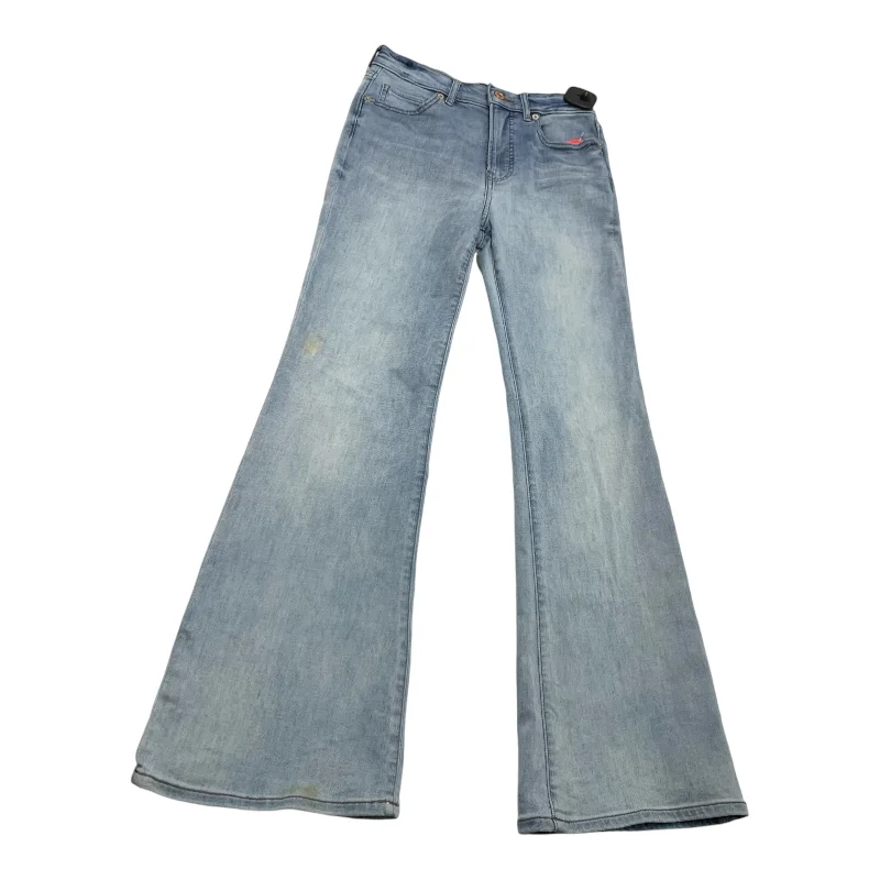French Style Jeans Boot Cut By Express In Blue Denim, Size: 0