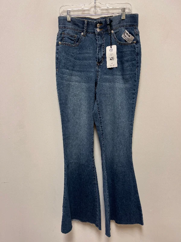 Cute Style Jeans Boot Cut By Fashion To Figure In Blue Denim, Size: 14
