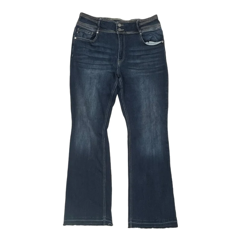 Classic Series Jeans Boot Cut By Kancan In Blue Denim, Size:14