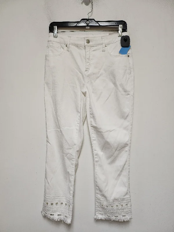 Cozy Fit Wear Jeans Cropped By Chicos In White, Size: 2
