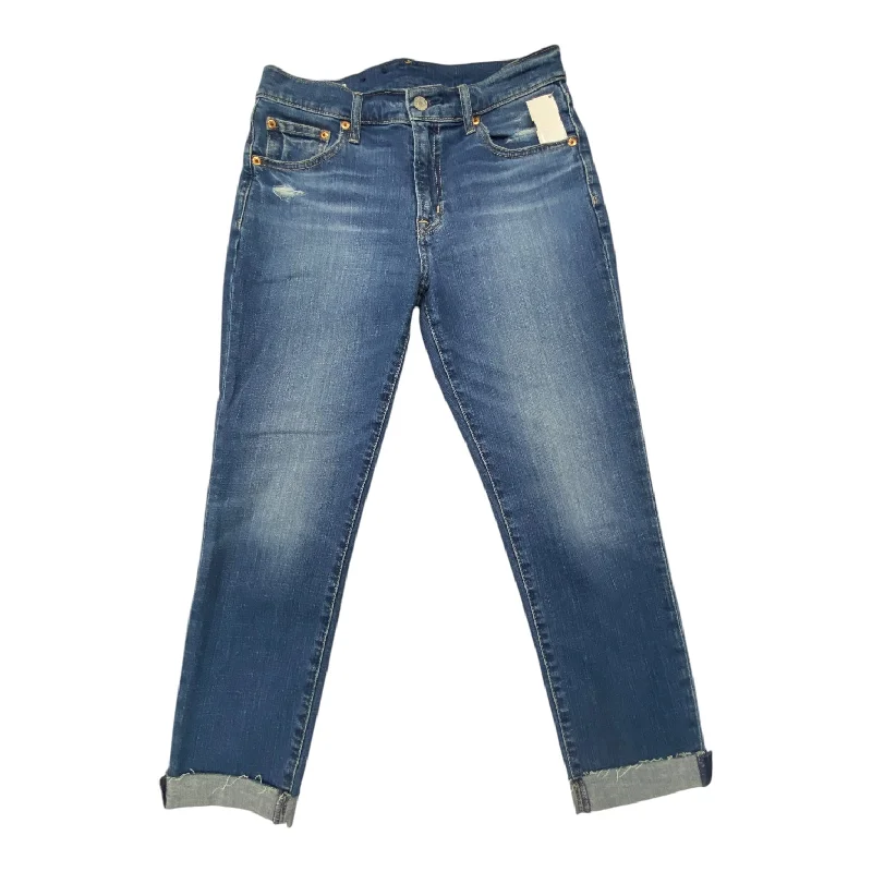 Fashionable And Fashionable Jeans Cropped By Gap In Blue Denim, Size: 2p
