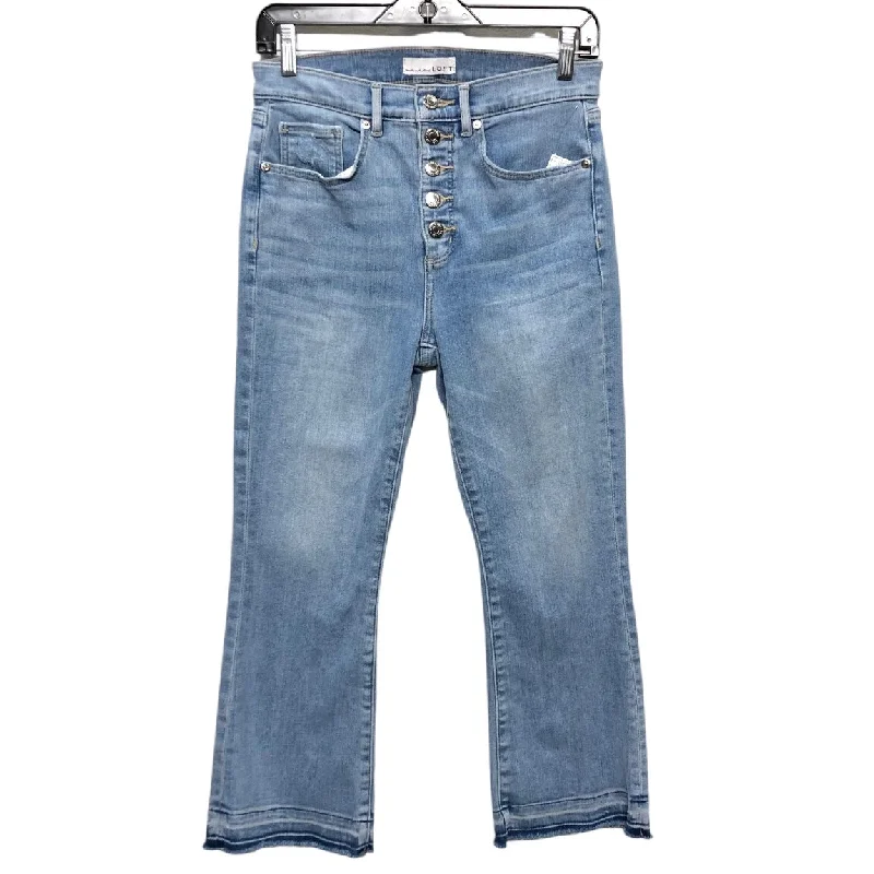 Soft Knitwear Jeans Cropped By Loft In Blue Denim, Size: 6