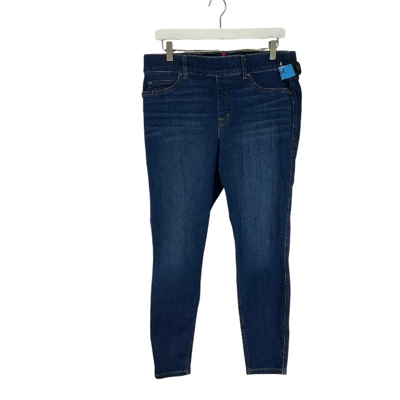 British Style Jeans Jeggings By Spanx In Blue Denim, Size: Xl