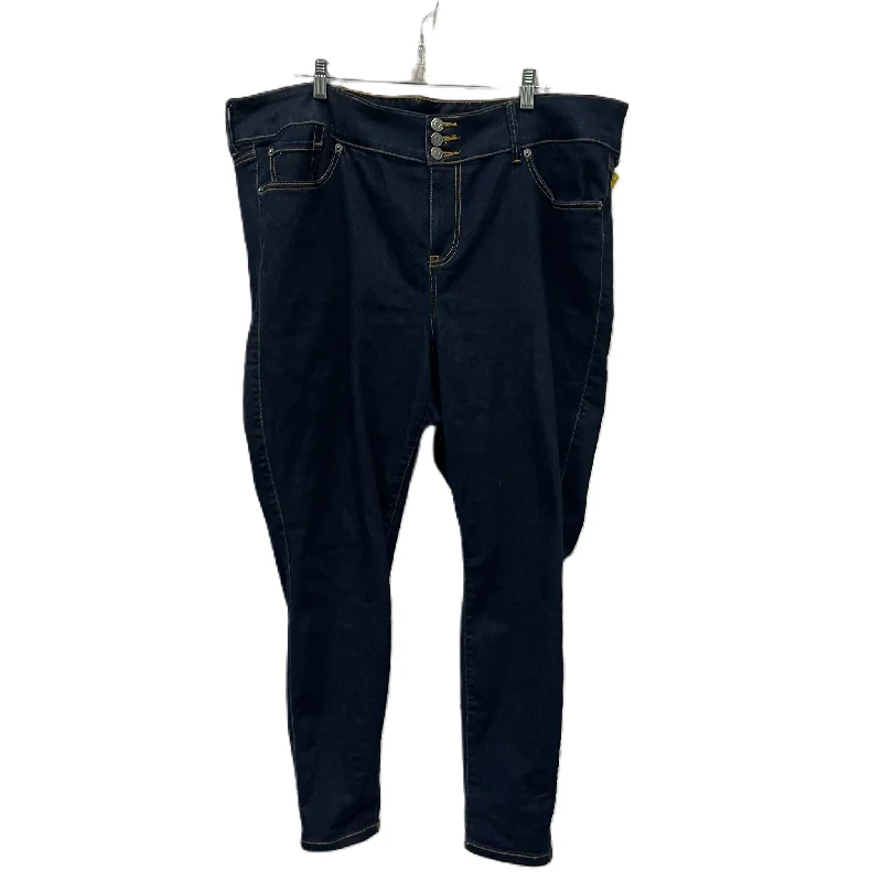 Luxury Temperament Jeans Jeggings By Torrid In Blue Denim, Size: 22