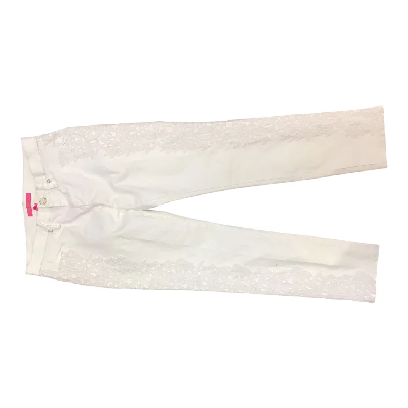 Luxury Classic Jeans Skinny By Lilly Pulitzer In White, Size: 4