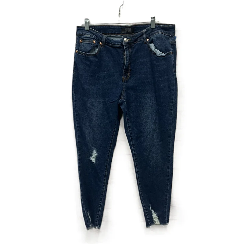 Dressing Tips Jeans Skinny By Monkey Ride In Blue, Size: 18