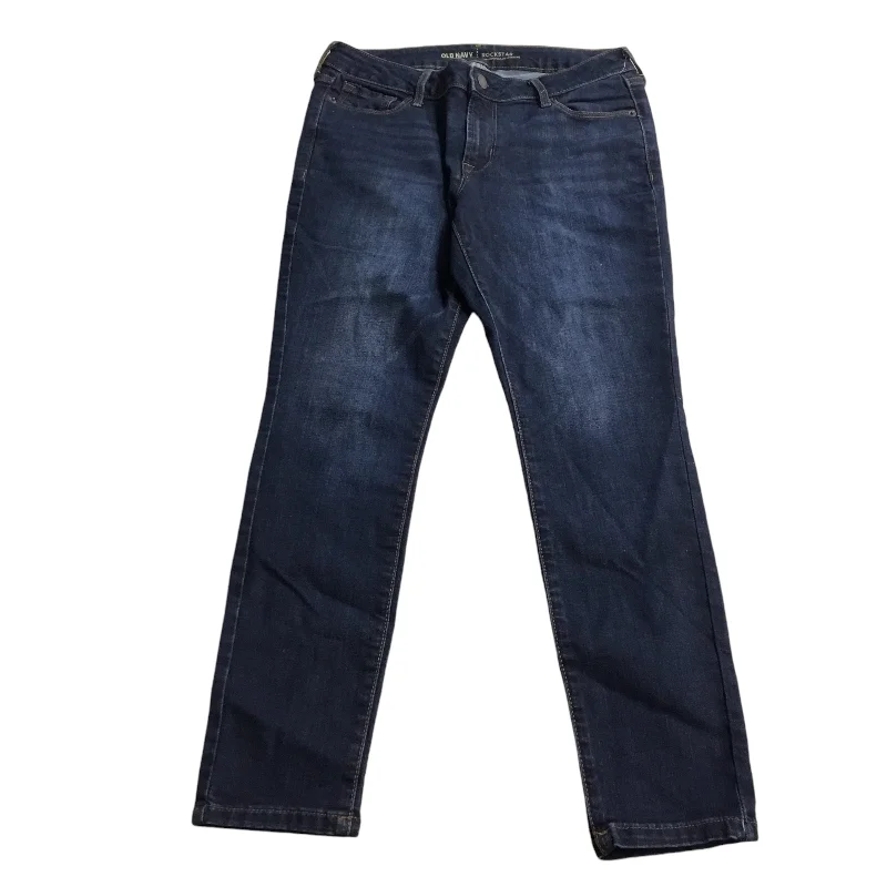 Easygoing Fashion Jeans Skinny By Old Navy In Blue Denim, Size: 8