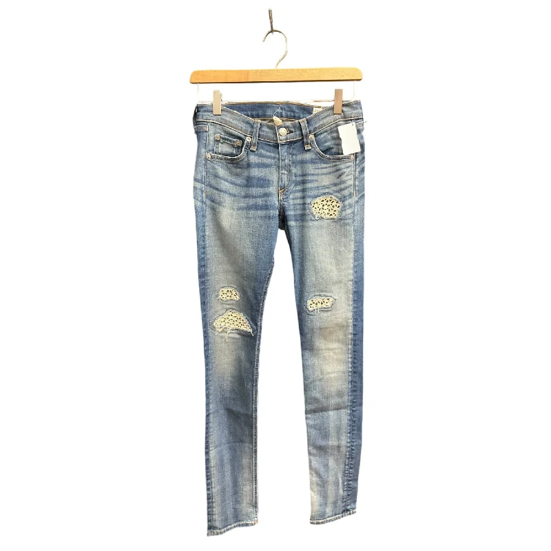 Fashionable Ease Jeans Skinny By Rag & Bones Jeans In Blue Denim, Size: 2
