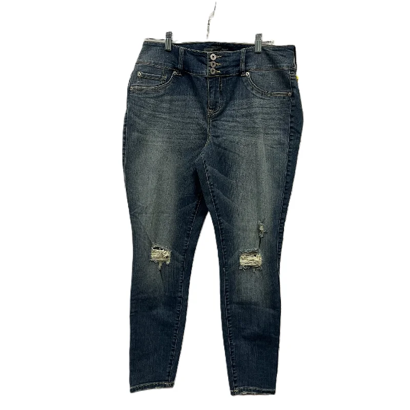 Sports And Leisure Jeans Skinny By Torrid In Blue Denim, Size: 16