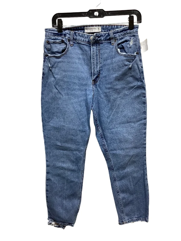 Versatile Comfort Jeans Straight By Abercrombie And Fitch In Blue Denim, Size: 8
