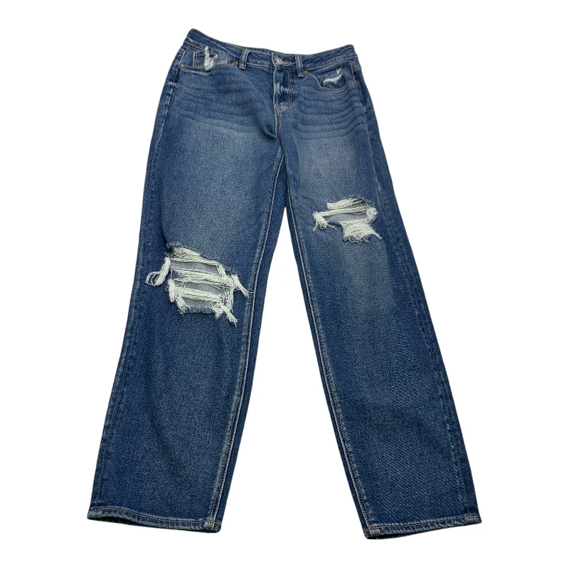 Exclusive Customization Jeans Straight By American Eagle In Blue Denim, Size: 4
