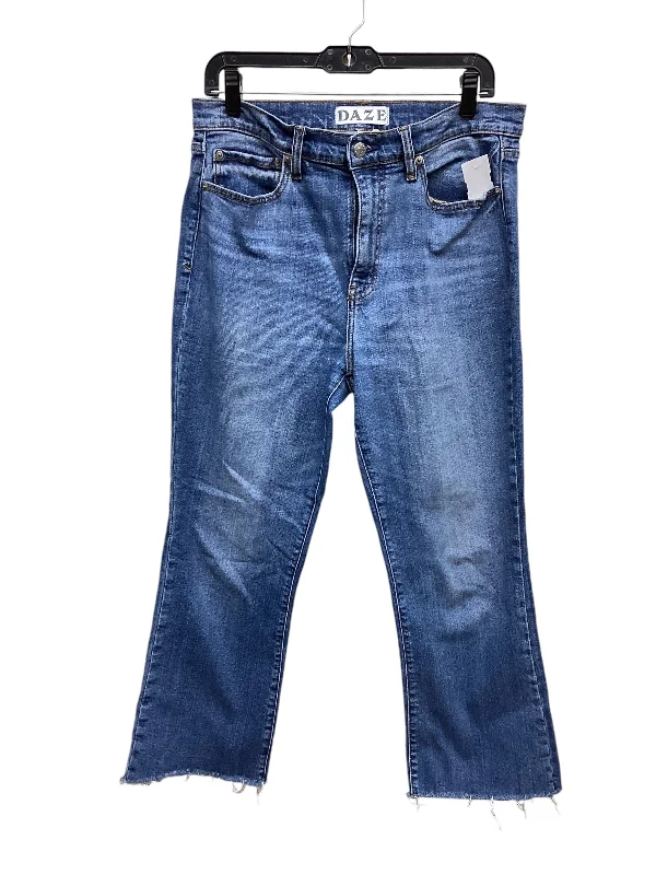 Effortless Comfort Jeans Straight By Daze In Blue Denim, Size: 10