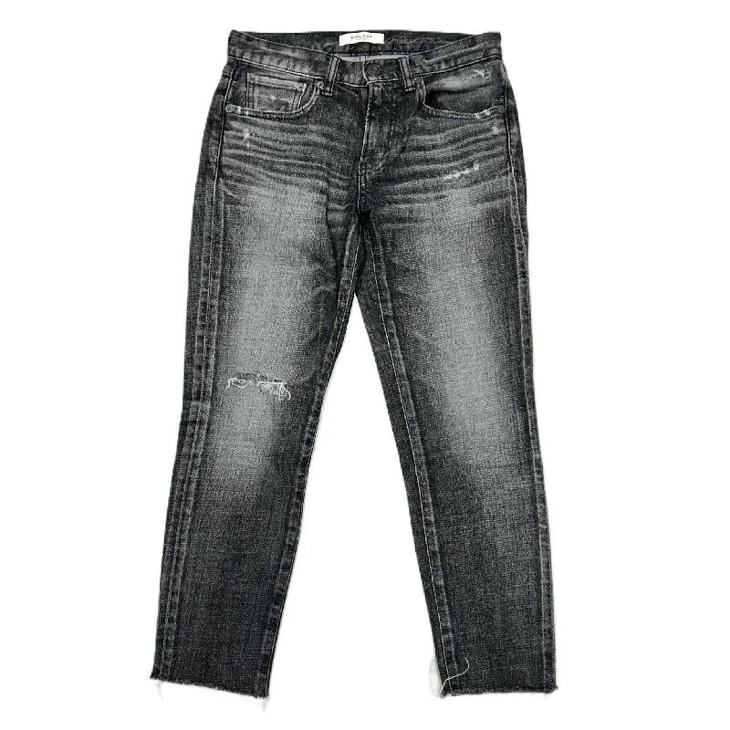 Casual And Casual Jeans Straight By Moussy Vintage In Black Denim, Size: 0