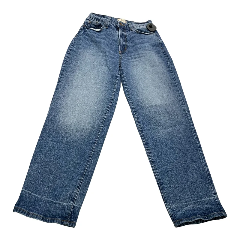 Stretch Design Jeans Straight By Universal Thread In Blue Denim, Size: 4